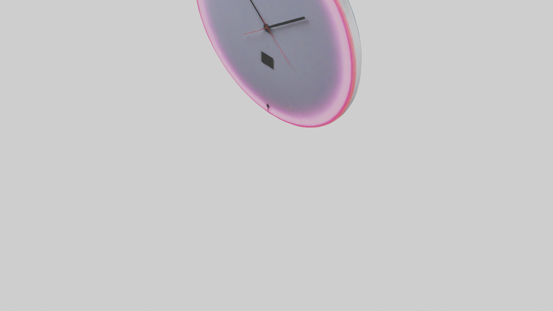 Neon Wall Clock model Low-poly 3D model_7