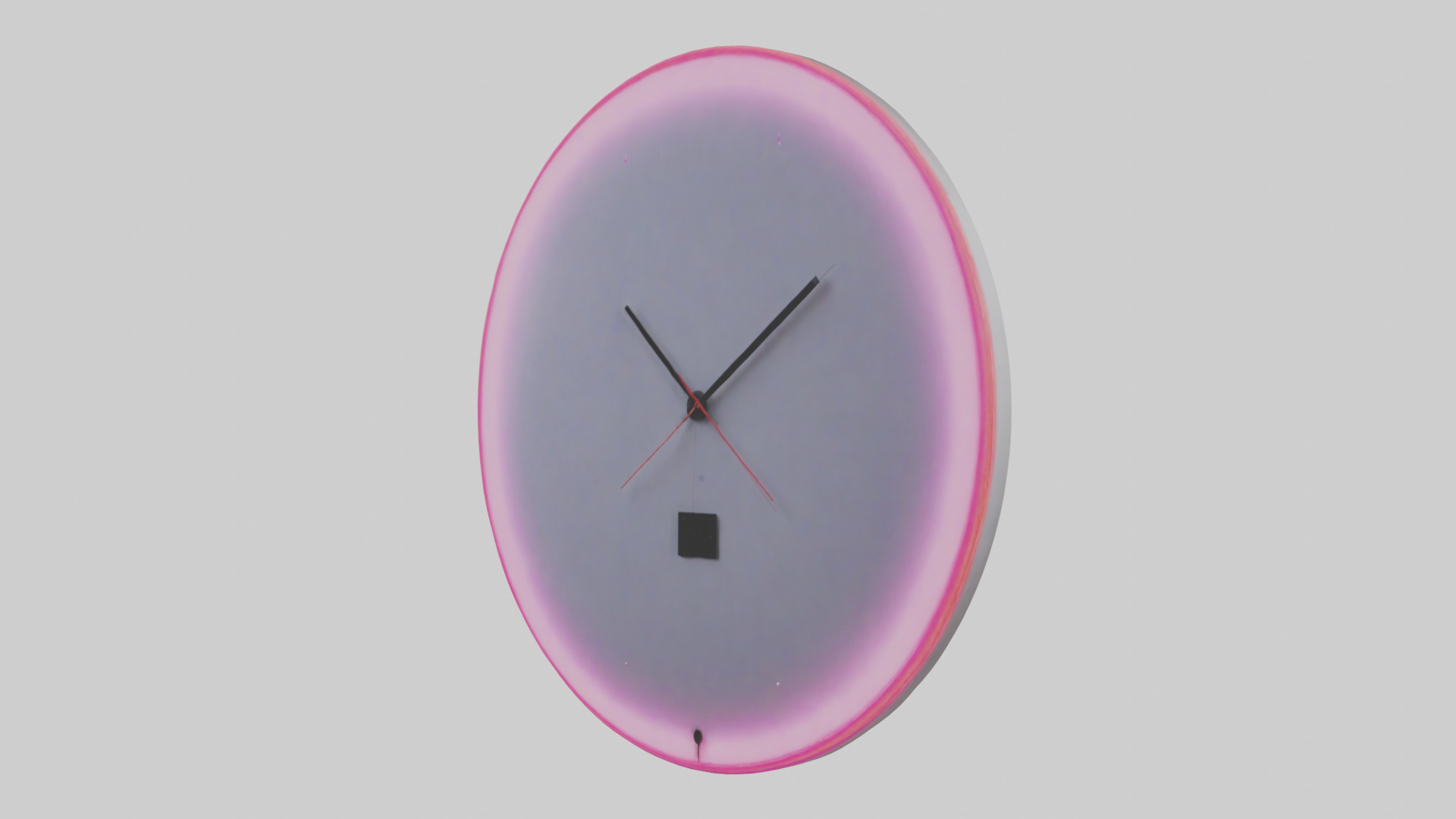 Neon Wall Clock model Low-poly 3D model_5