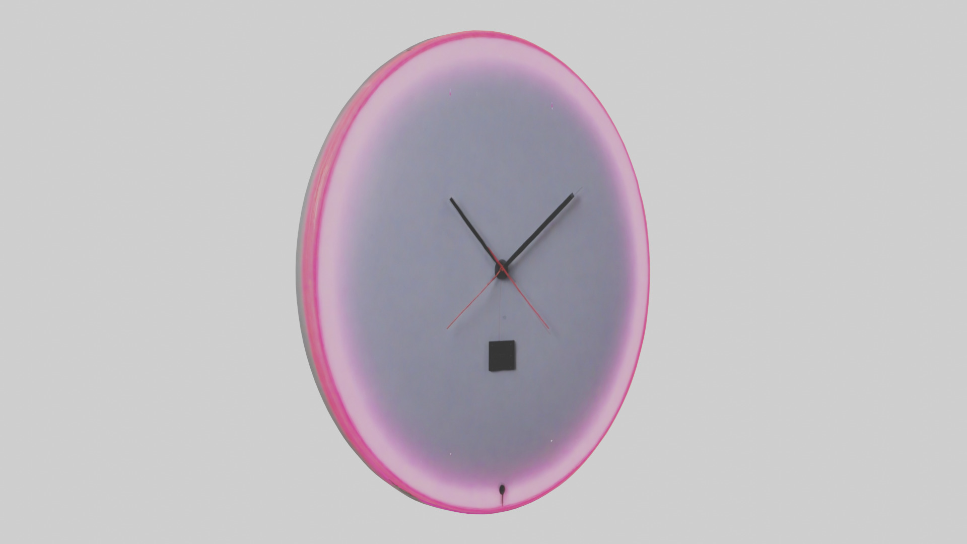 Neon Wall Clock model Low-poly 3D model_4