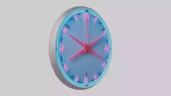 Neon Wall Clock model