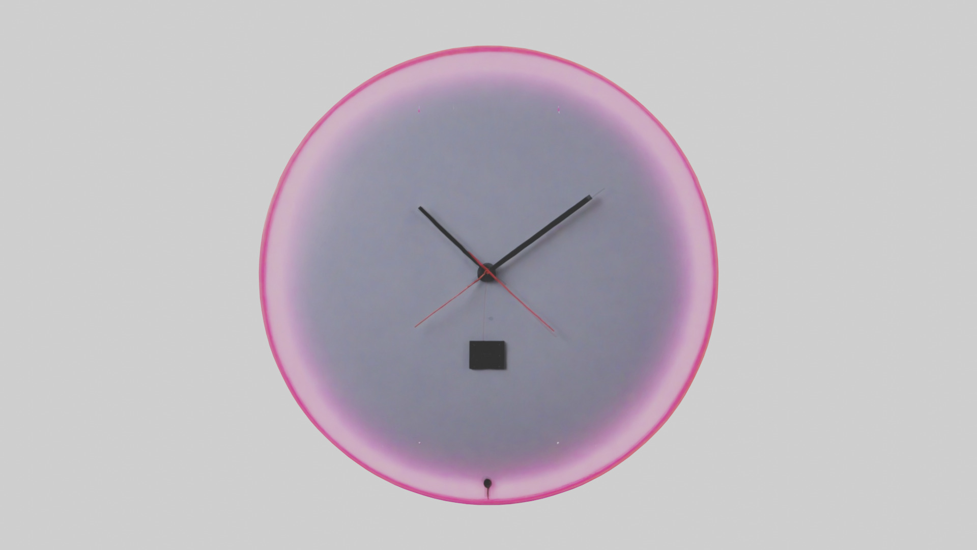 Neon Wall Clock model Low-poly 3D model_3