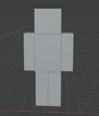Minecraft Steve without texture Low-poly 3D model_2