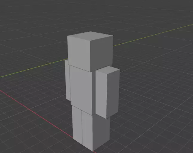 Minecraft Steve without texture Low-poly 3D model_0