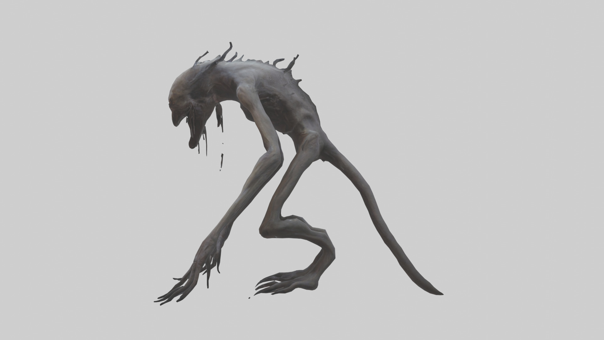 Nightmare creature model Low-poly 3D model_12