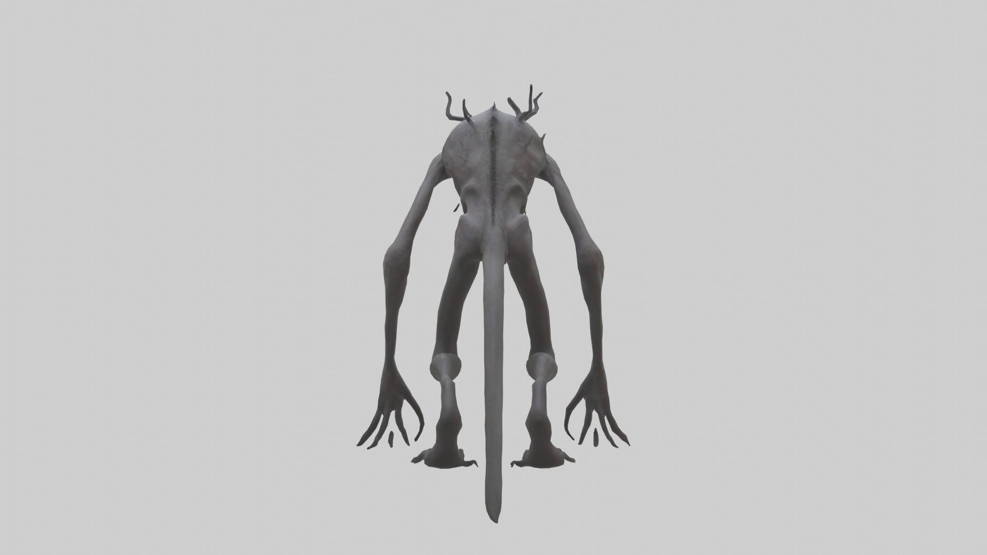 Nightmare creature model Low-poly 3D model_2
