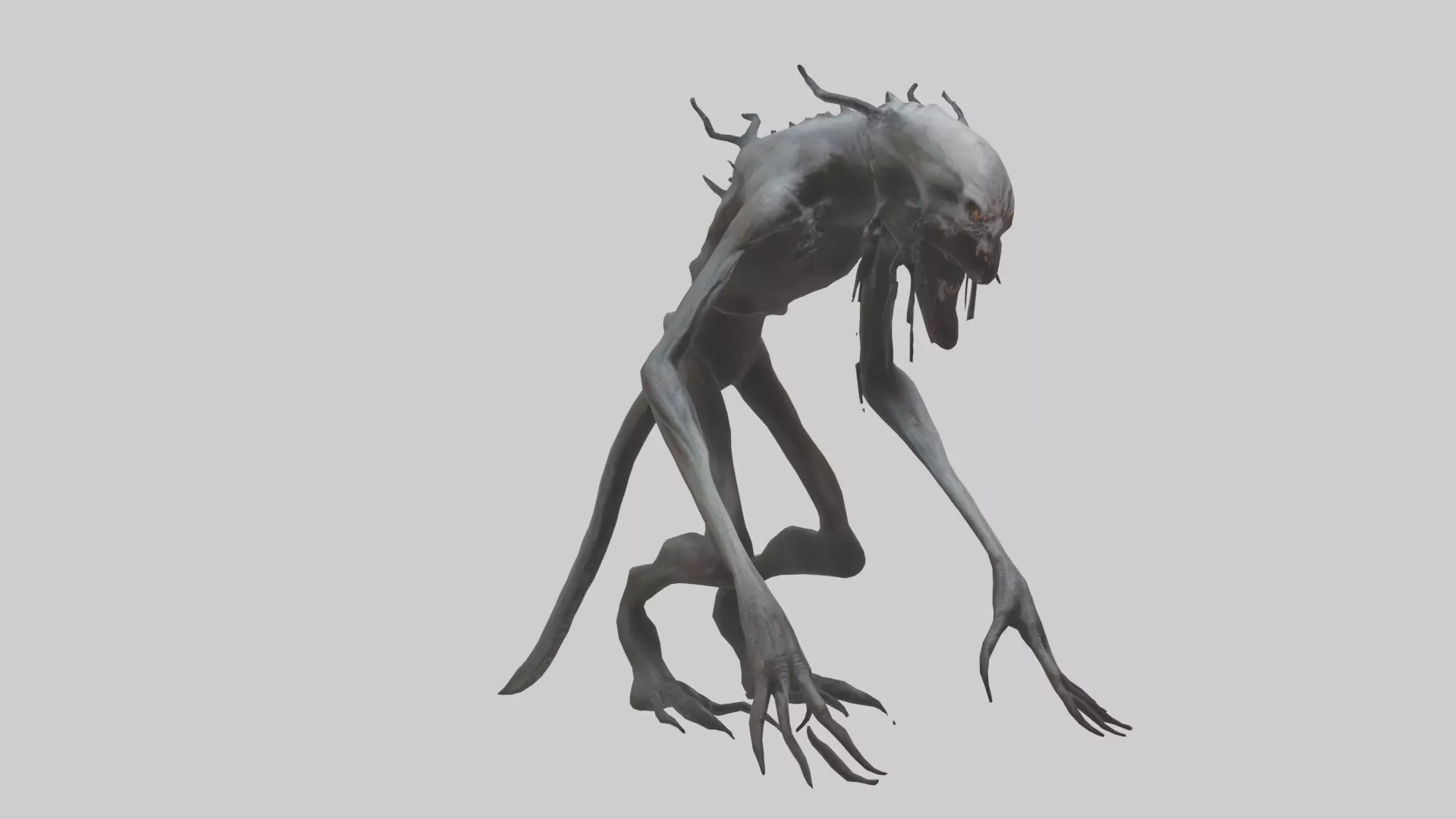 Nightmare creature model Low-poly 3D model_0