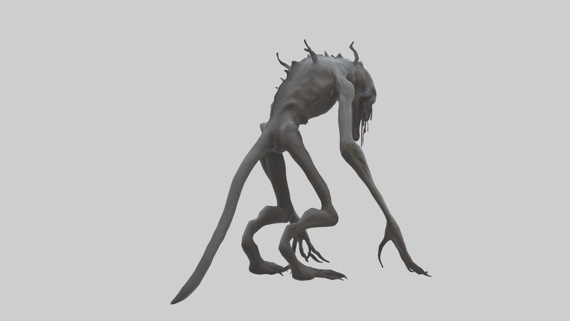 Nightmare creature model Low-poly 3D model_4