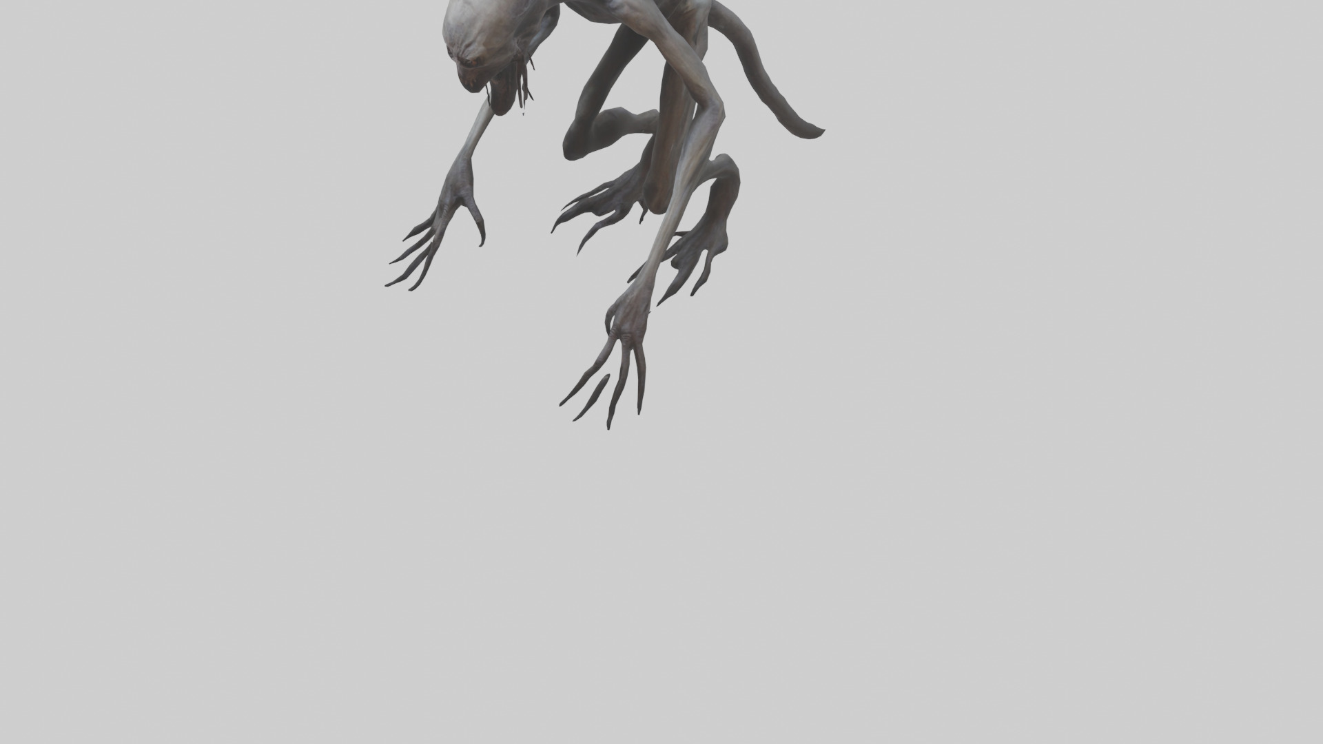 Nightmare creature model Low-poly 3D model_7