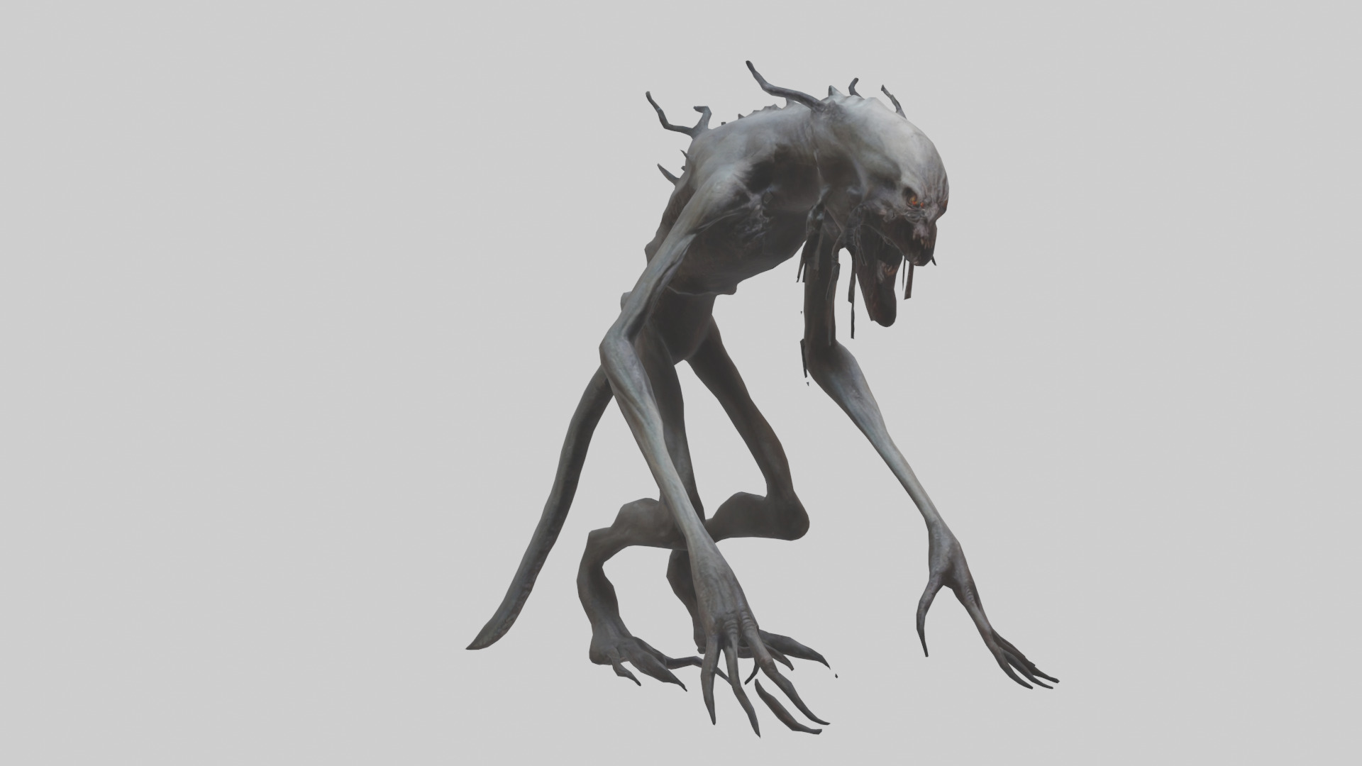 Nightmare creature model Low-poly 3D model_11
