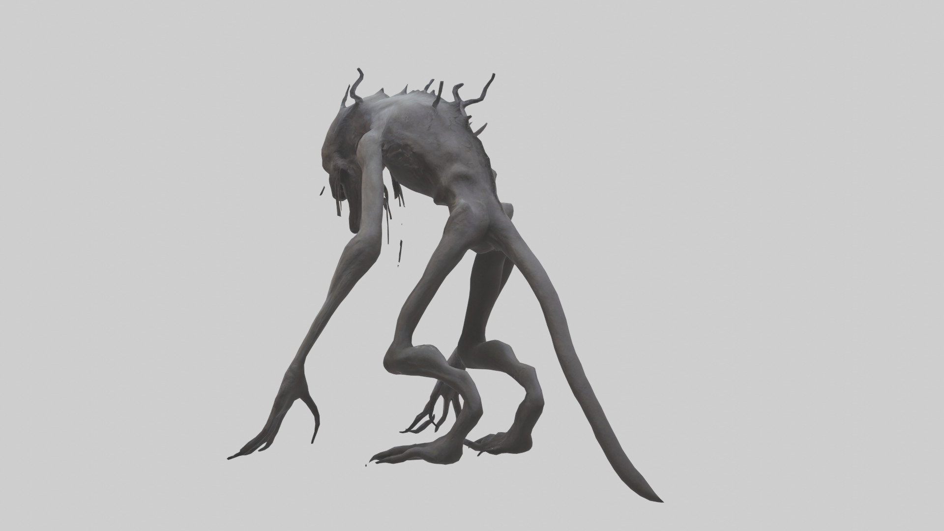 Nightmare creature model Low-poly 3D model_3