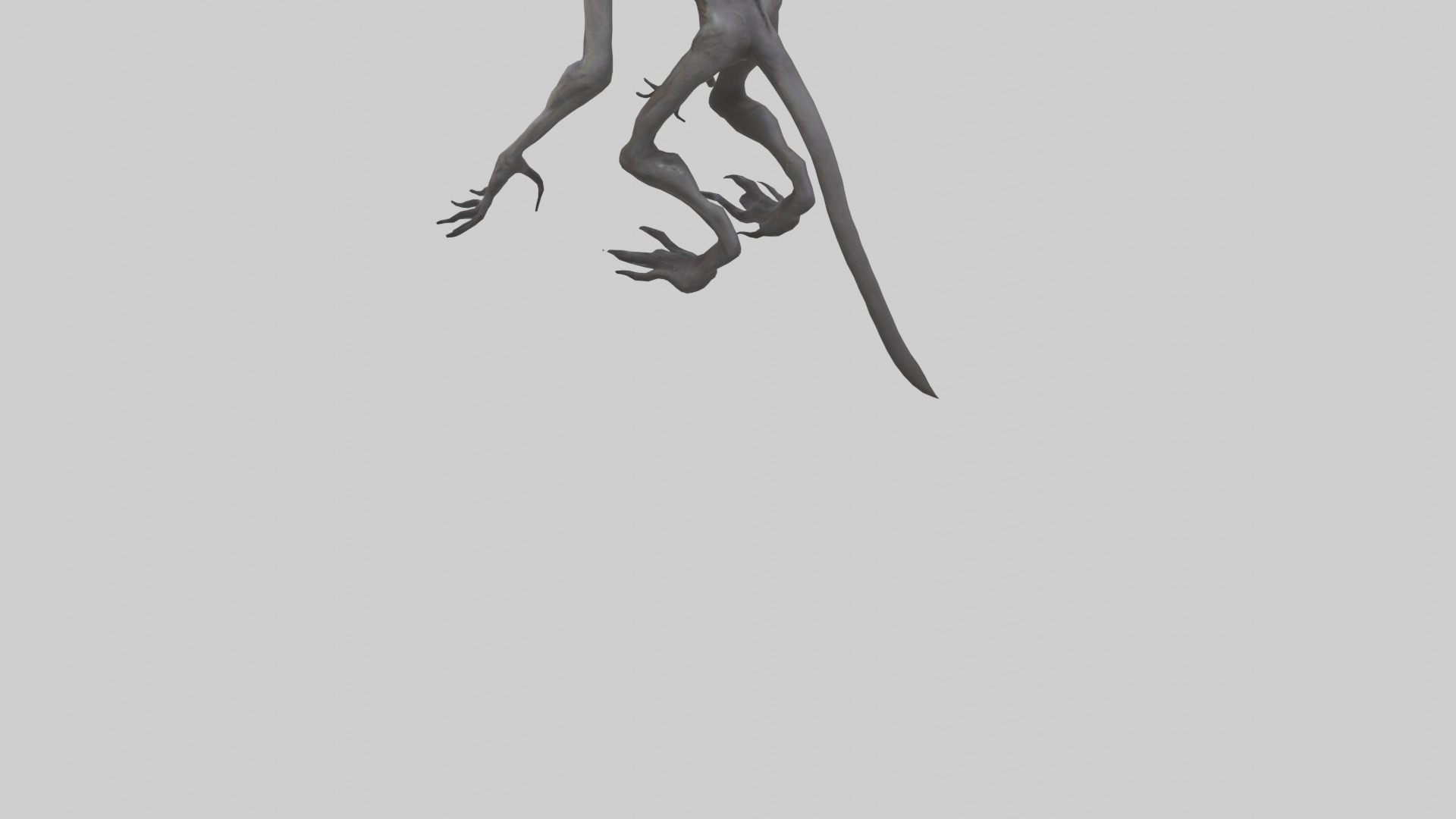 Nightmare creature model Low-poly 3D model_5