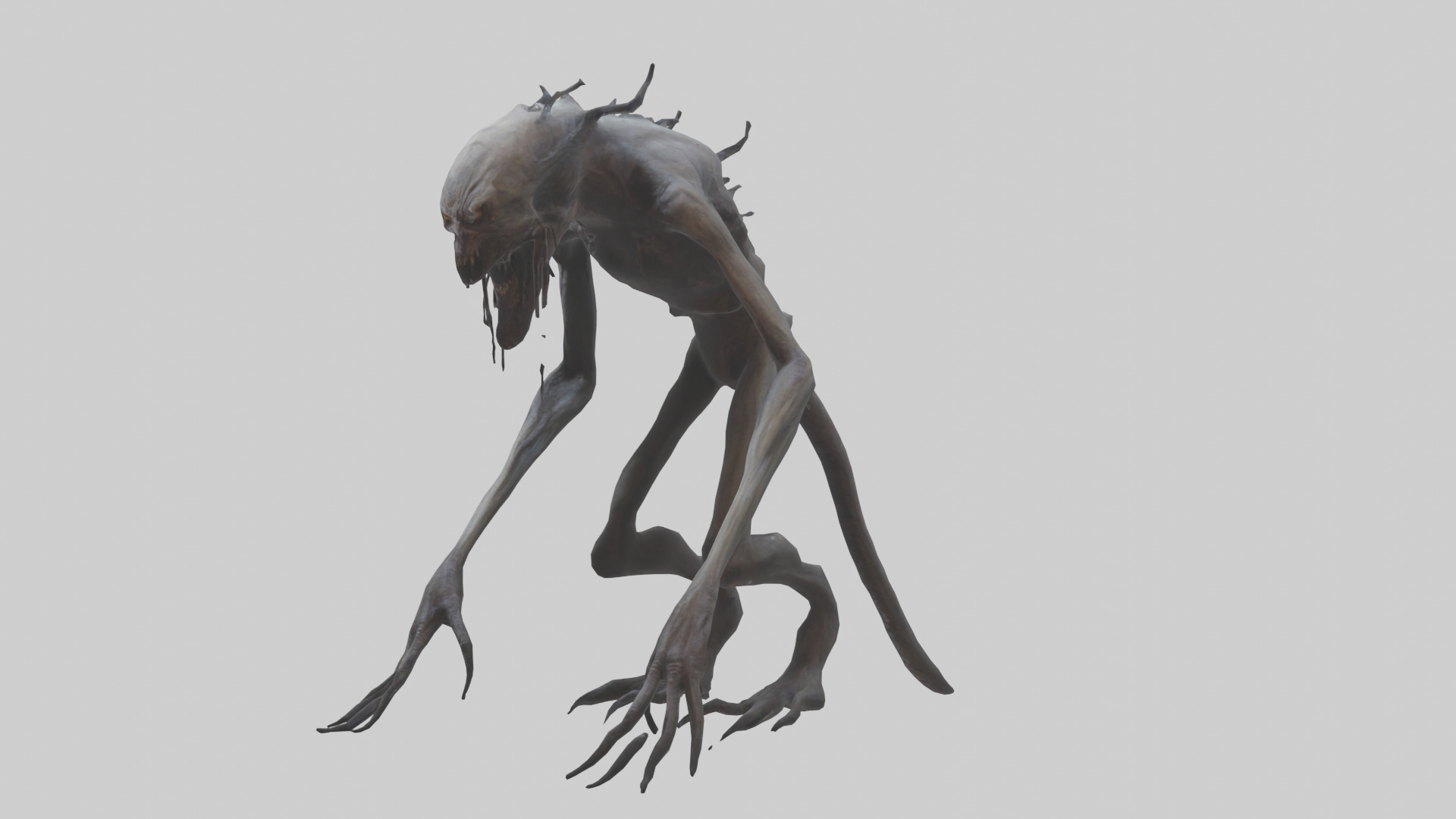Nightmare creature model Low-poly 3D model_9