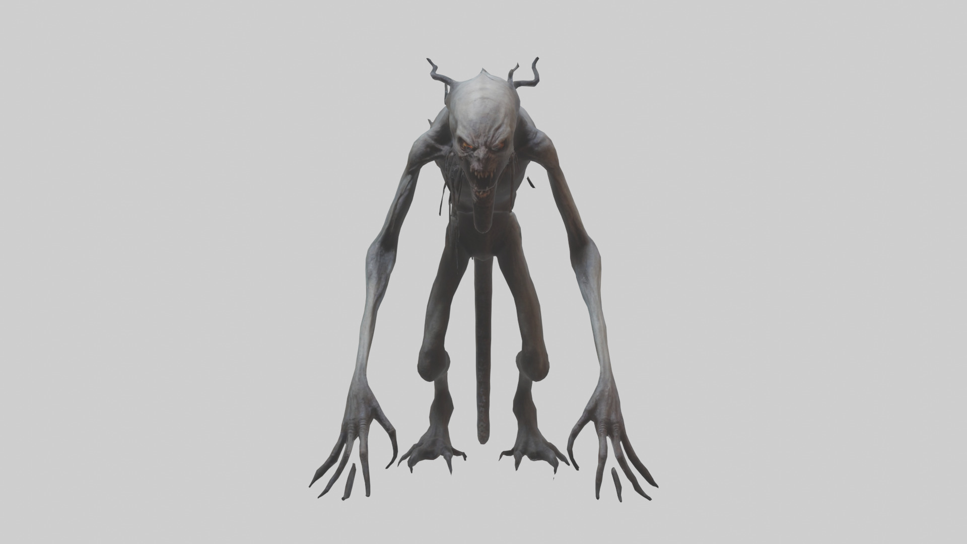 Nightmare creature model Low-poly 3D model_10