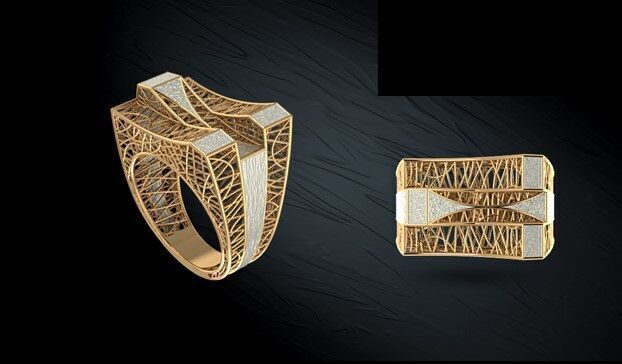 Twin ring 3D model_30