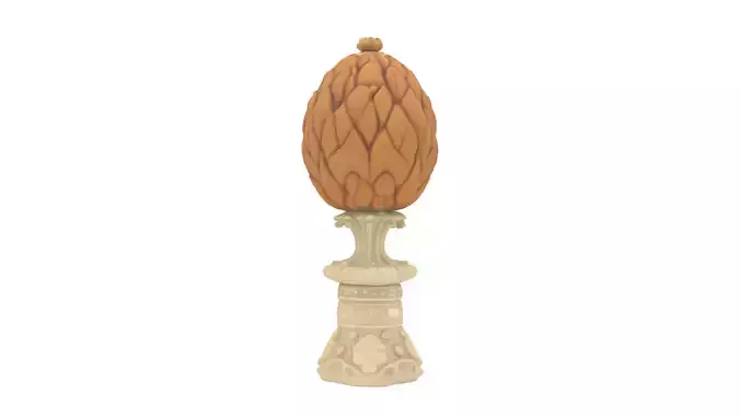 Nut statue model Low-poly 3D model