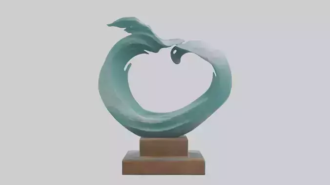 Ocean Breeze Sculpture model Low-poly 3D model