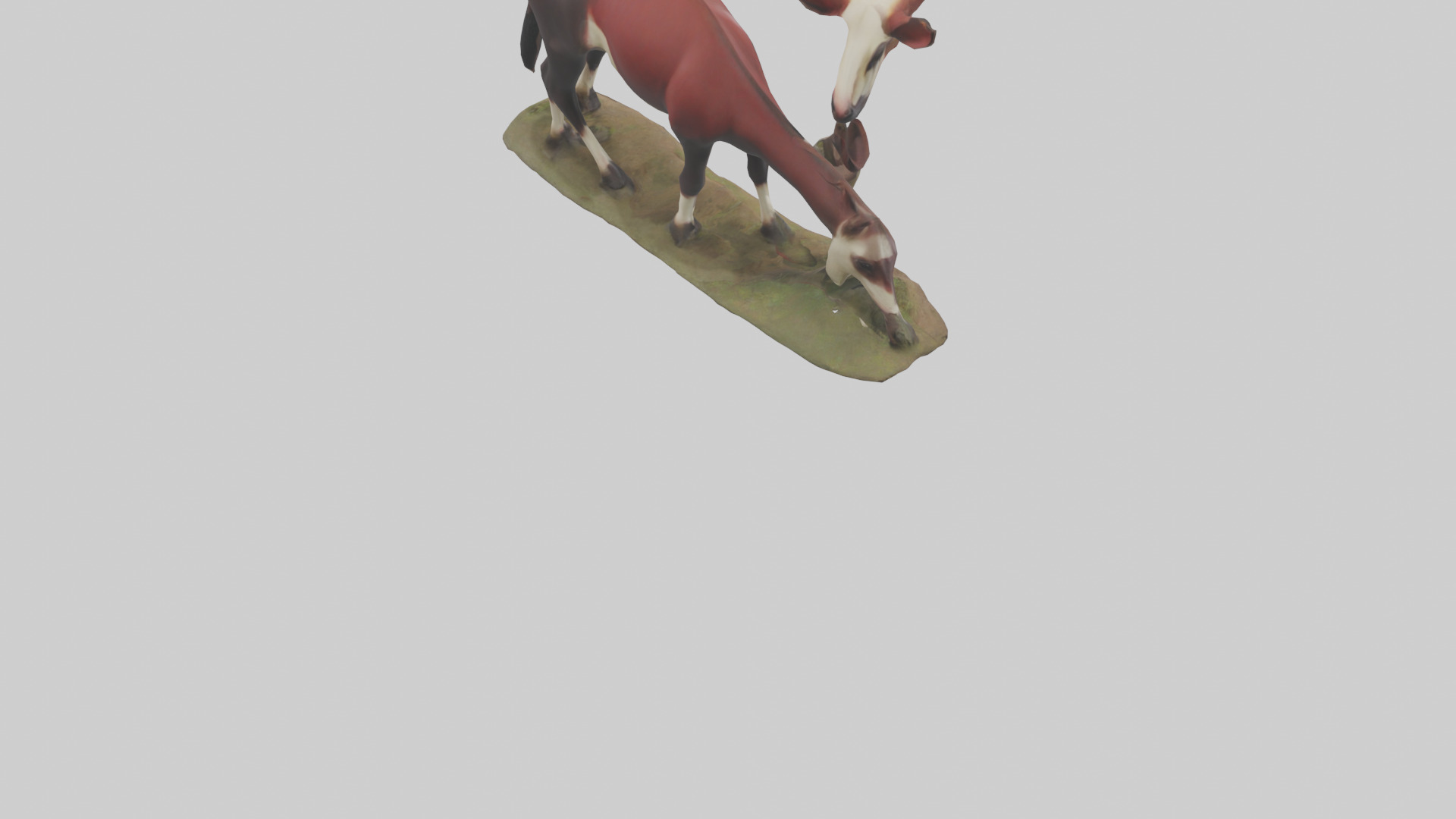 Okapi foraging model Low-poly 3D model_4