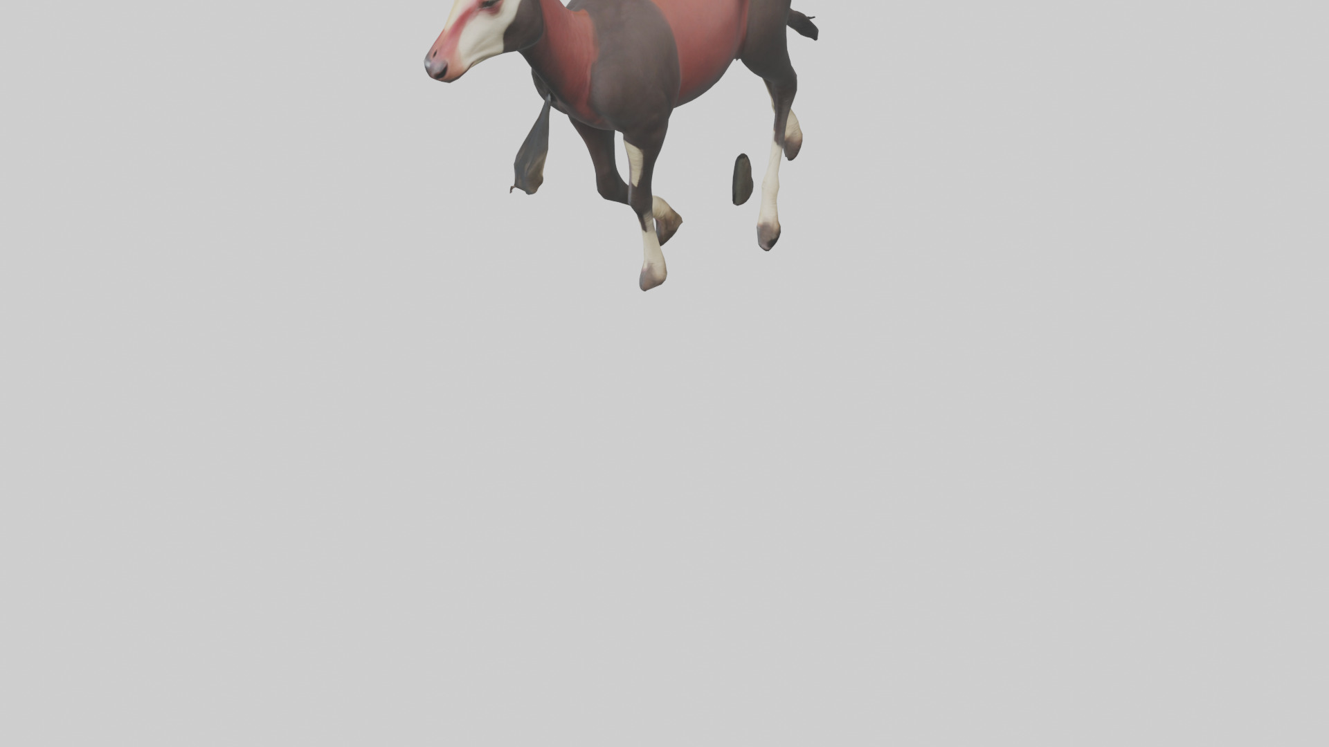 Okapi walking model Low-poly 3D model_3