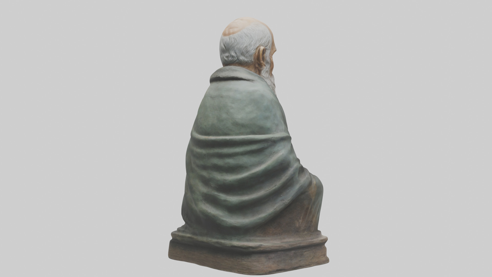 Old Man statue model Low-poly 3D model_4