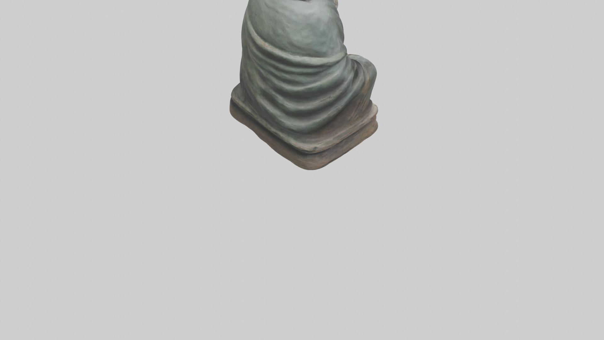 Old Man statue model Low-poly 3D model_6