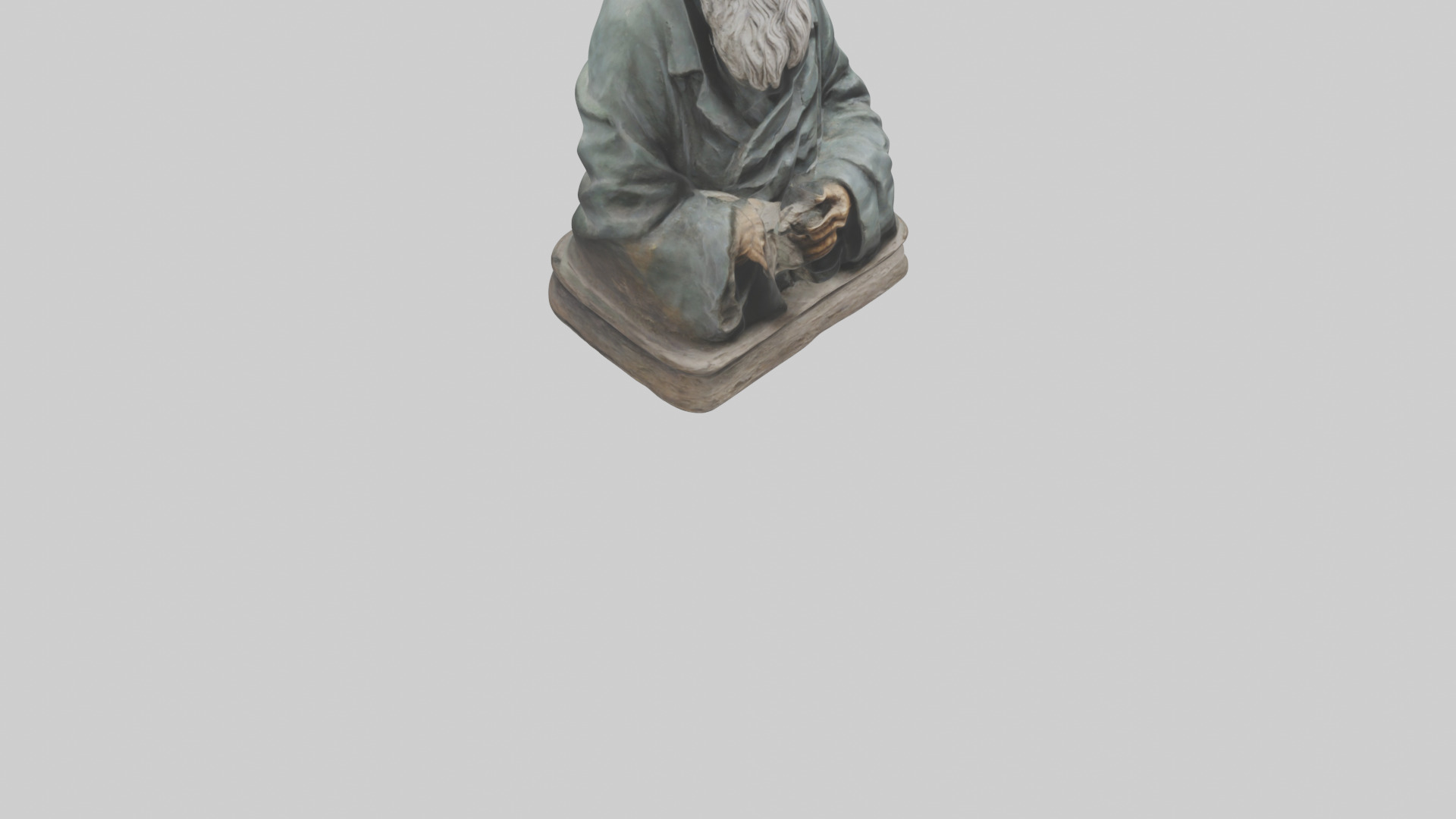 Old Man statue model Low-poly 3D model_8