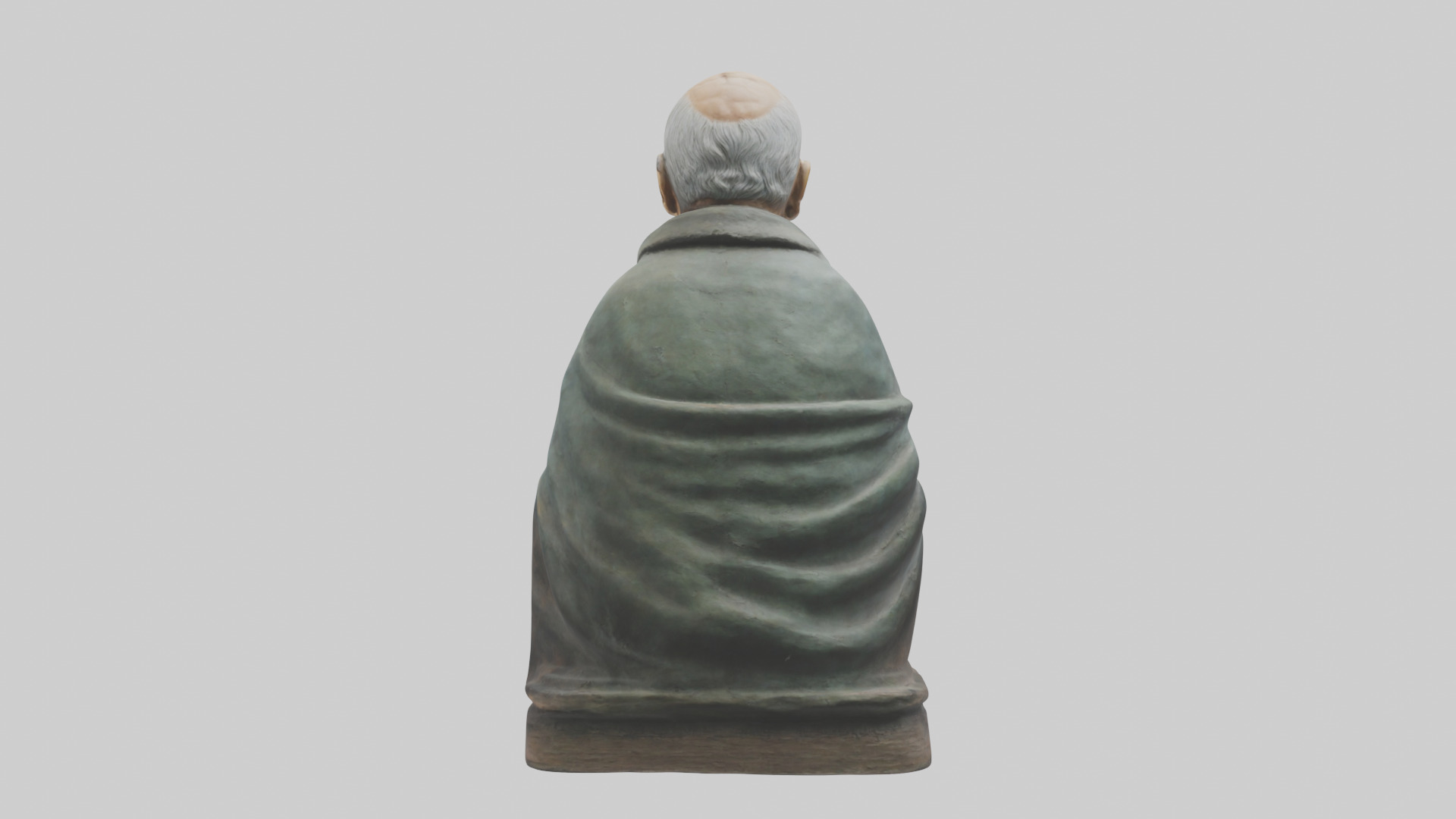 Old Man statue model Low-poly 3D model_2