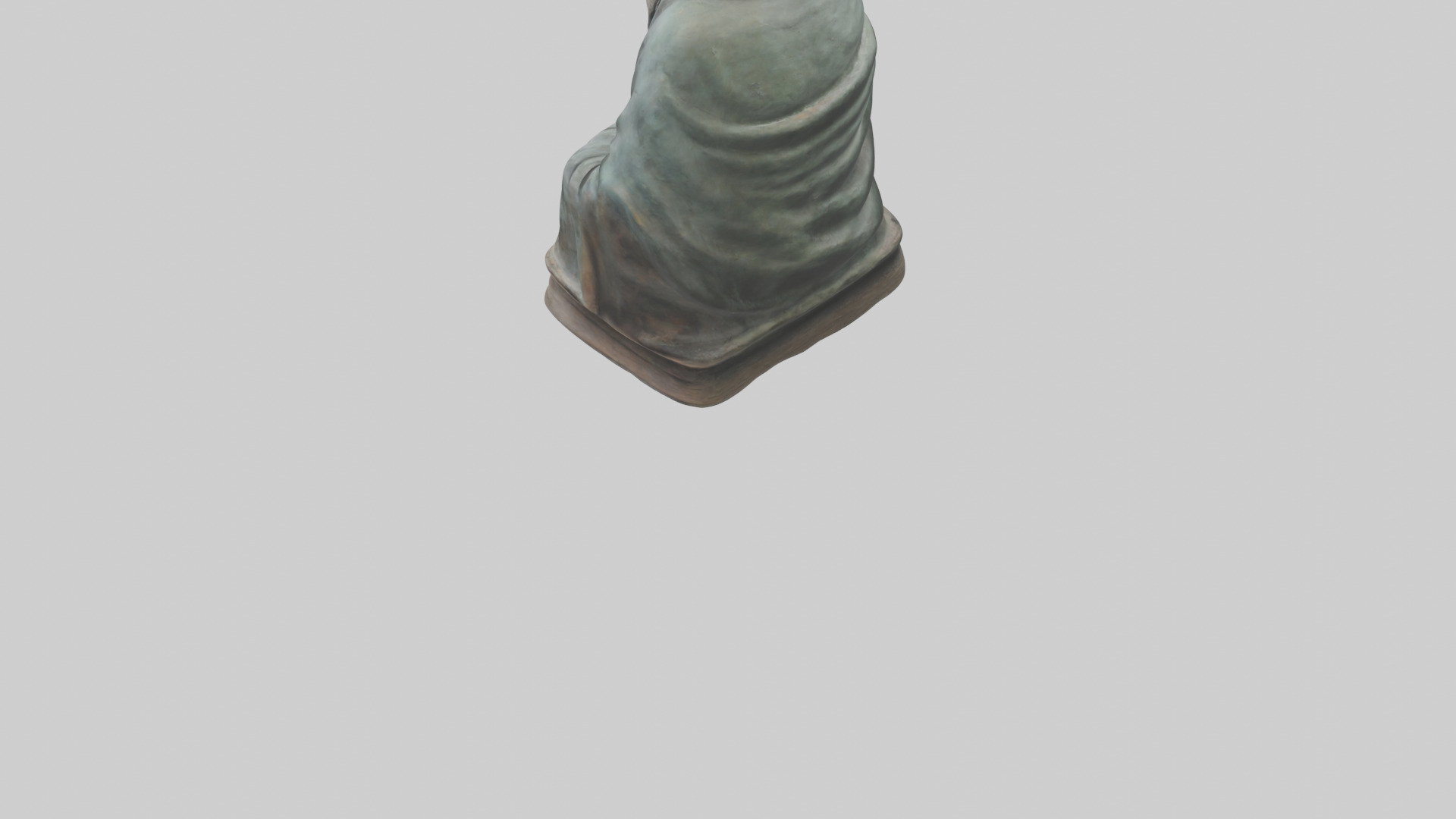 Old Man statue model Low-poly 3D model_5