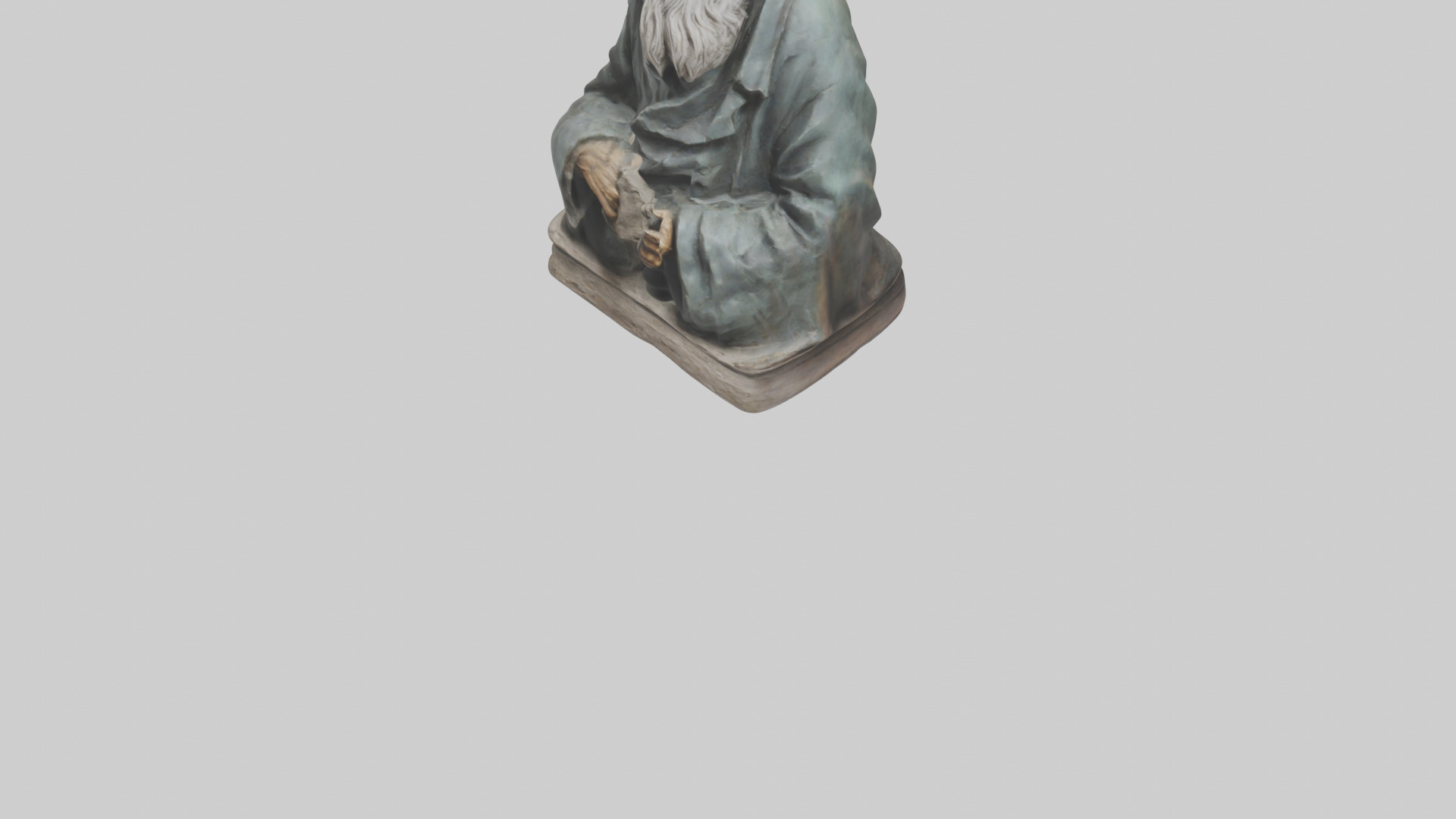 Old Man statue model Low-poly 3D model_7