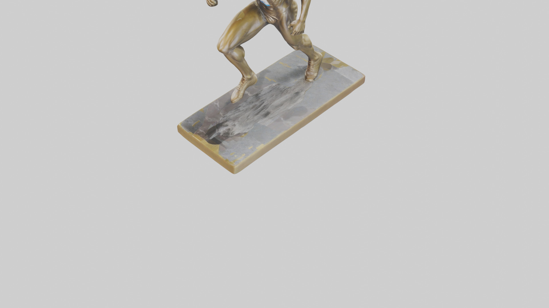 Olympic Sprinter Statue model Low-poly 3D model_5