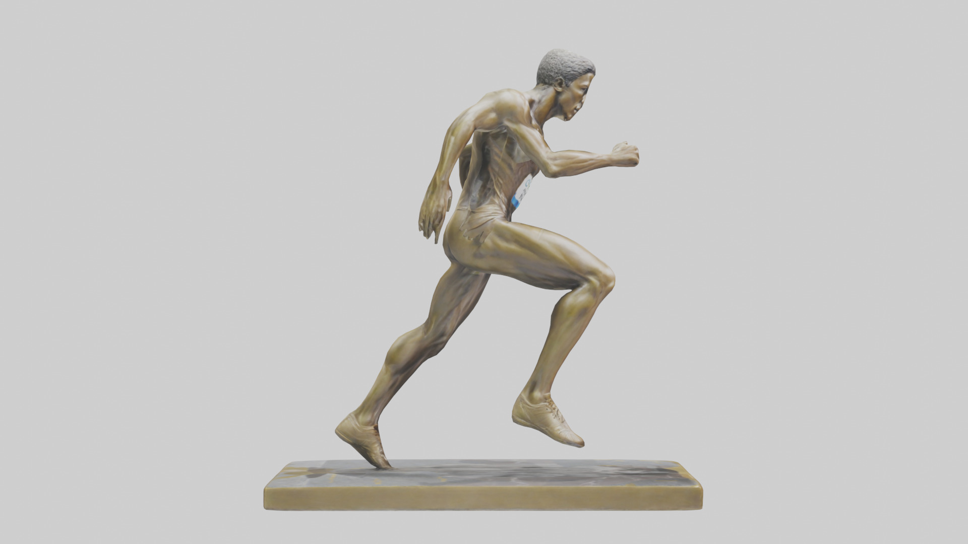 Olympic Sprinter Statue model Low-poly 3D model_13