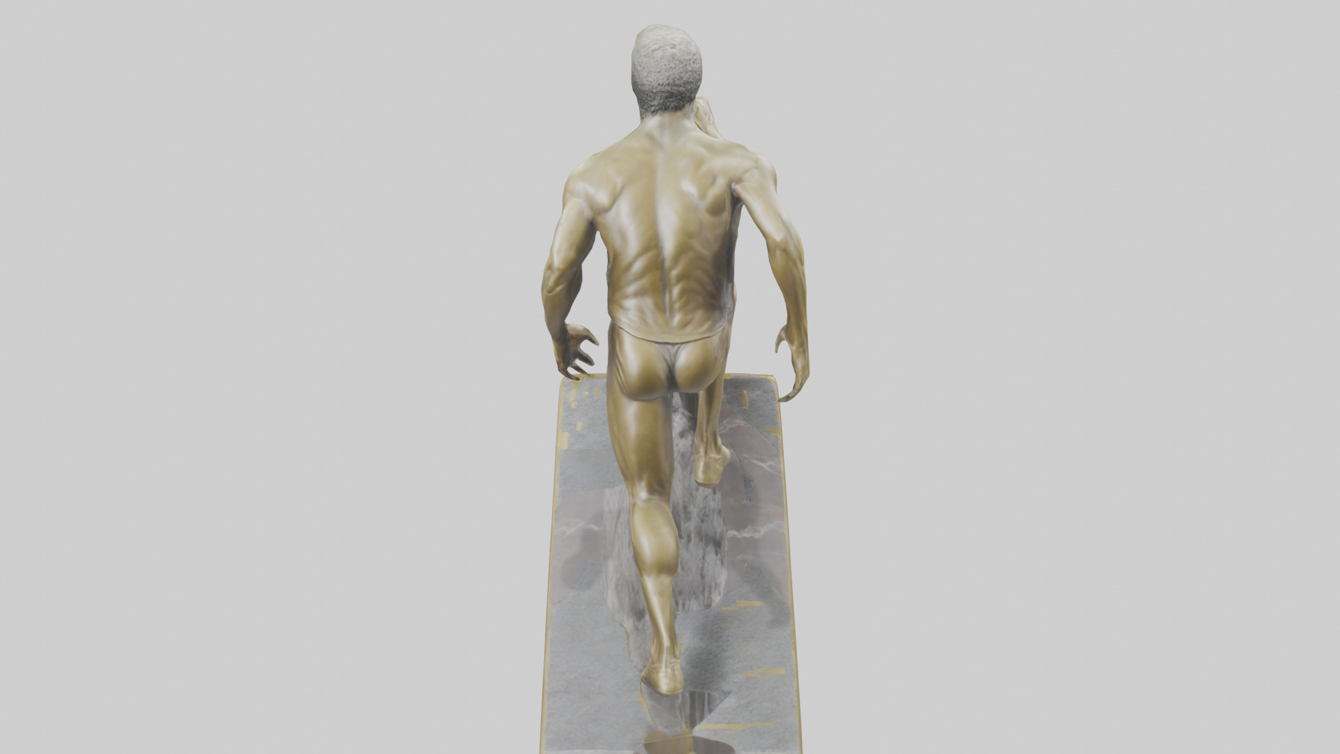 Olympic Sprinter Statue model Low-poly 3D model_15