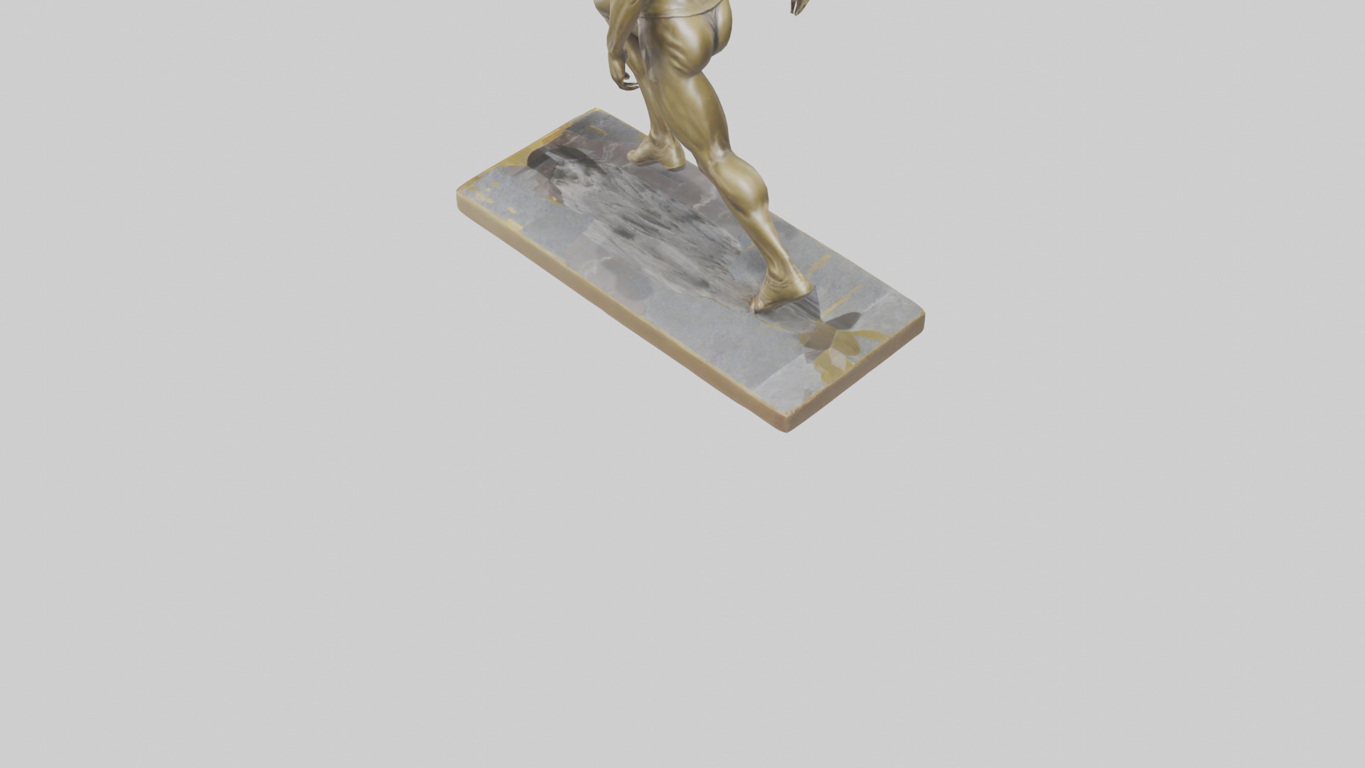 Olympic Sprinter Statue model Low-poly 3D model_3