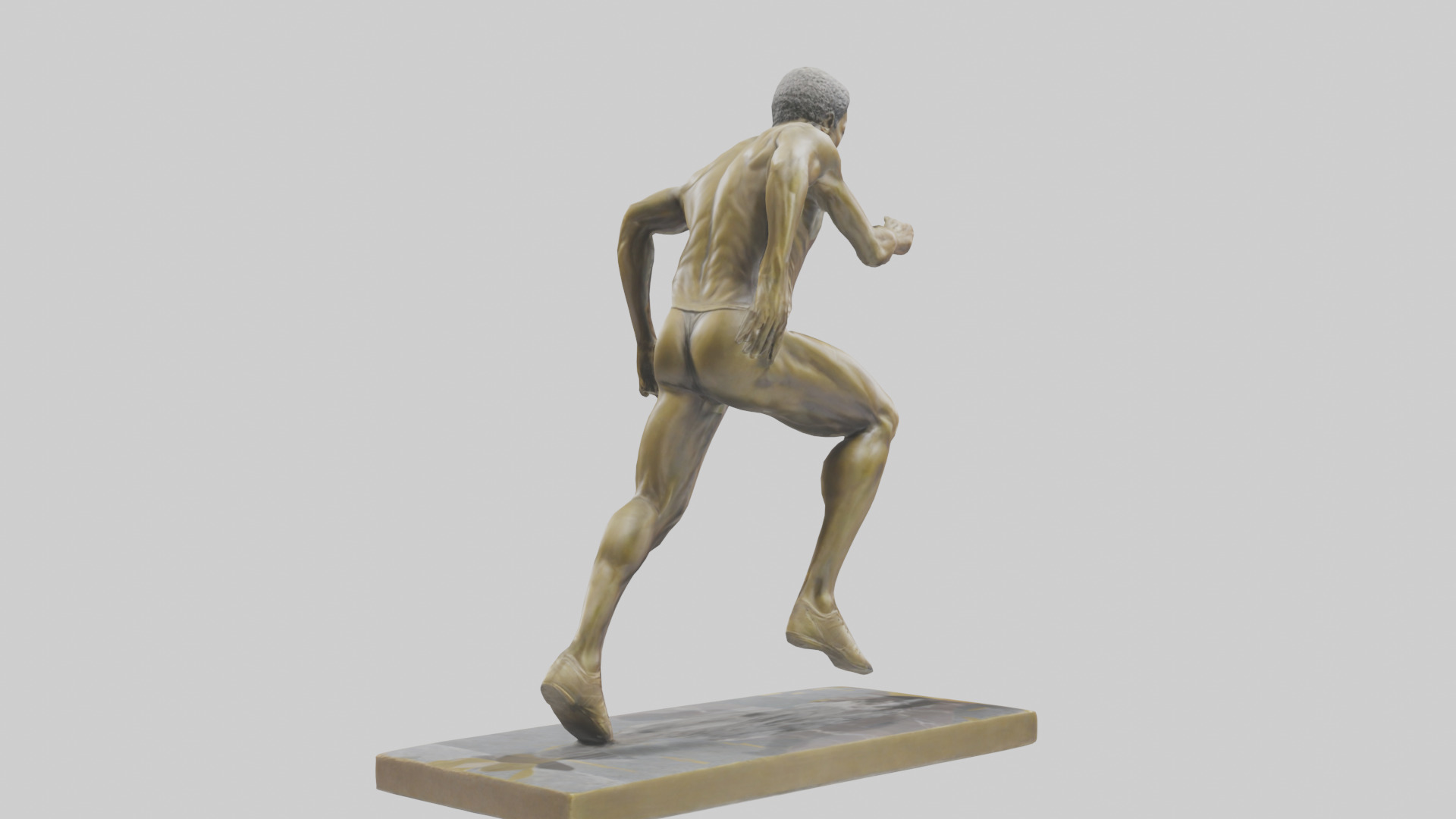 Olympic Sprinter Statue model Low-poly 3D model_2