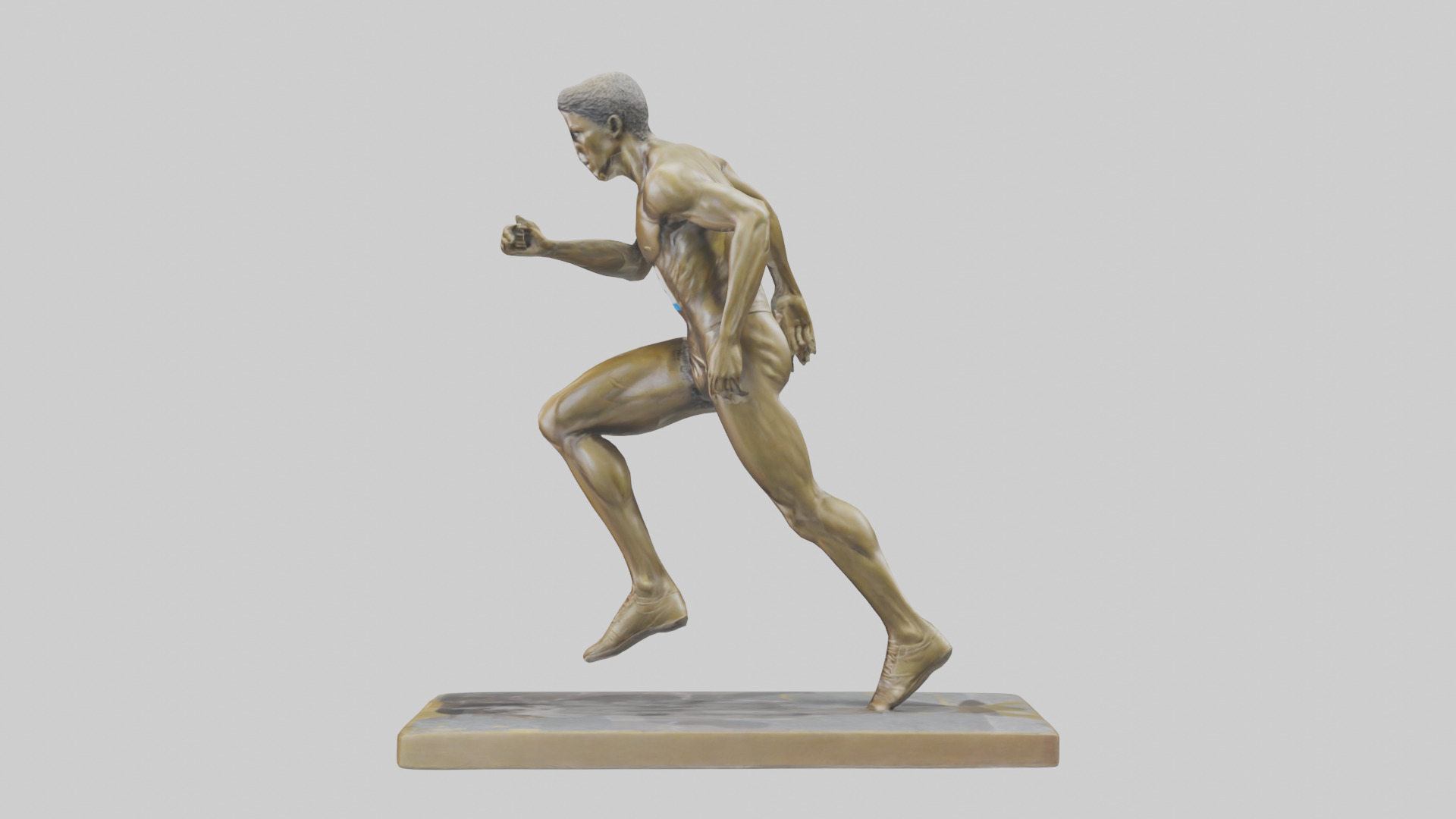 Olympic Sprinter Statue model Low-poly 3D model_12