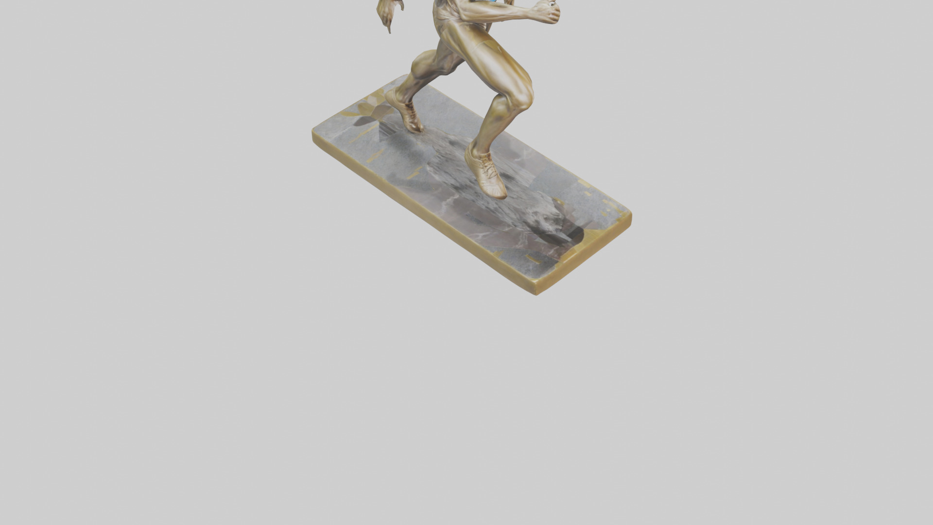 Olympic Sprinter Statue model Low-poly 3D model_6