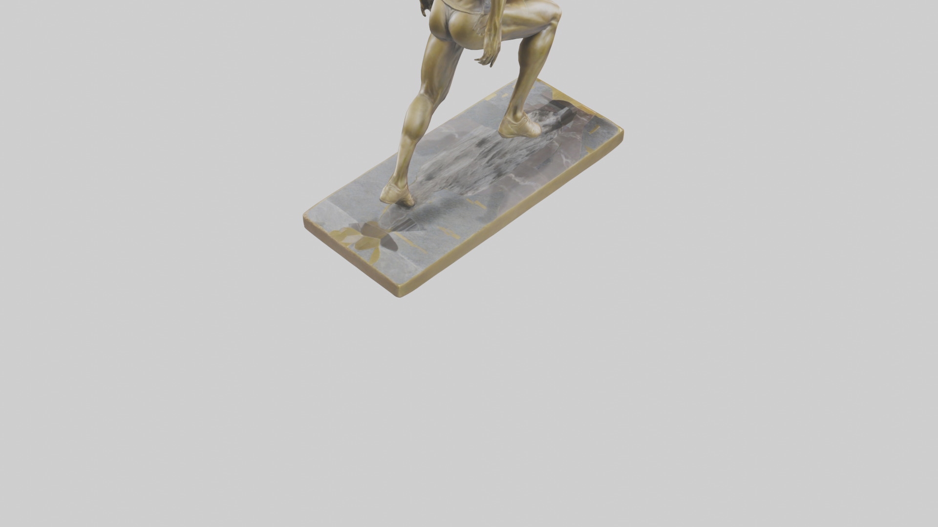 Olympic Sprinter Statue model Low-poly 3D model_4