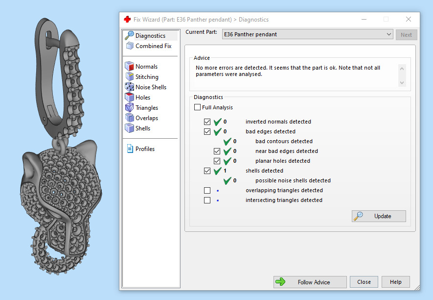 Panther gemstone earrings V2 E36 3D print model_23