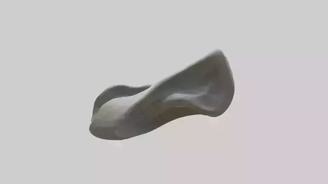 Organic Flow statue model Low-poly 3D model