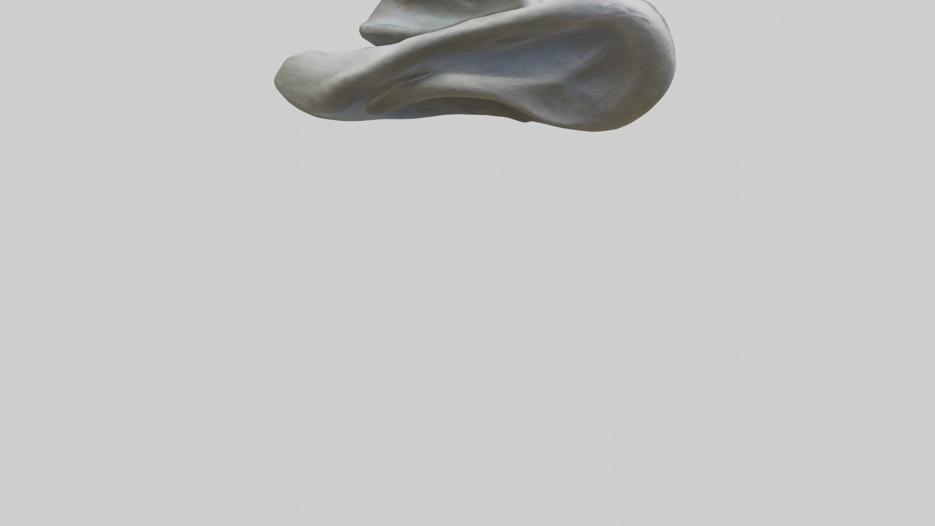 Organic Flow statue model Low-poly 3D model_4