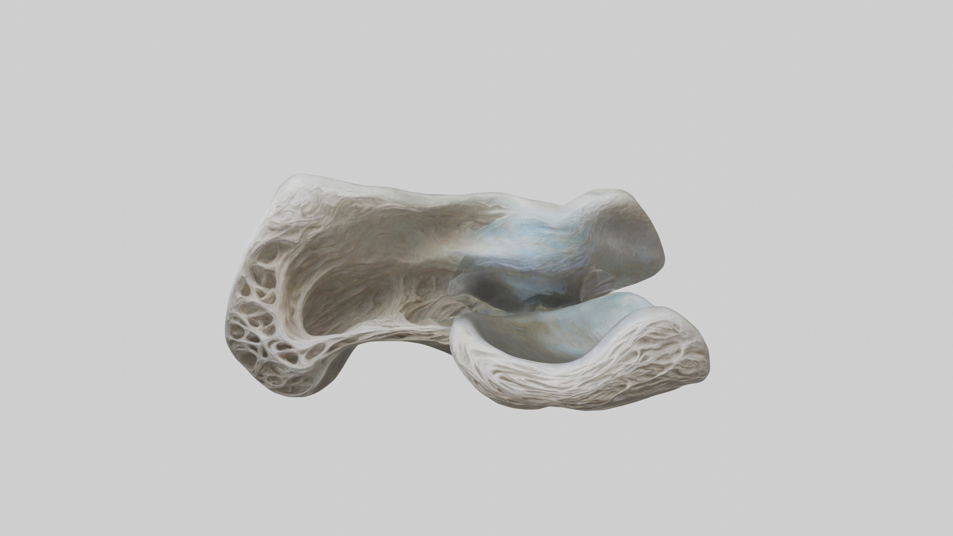 Organic Flow statue model Low-poly 3D model_16