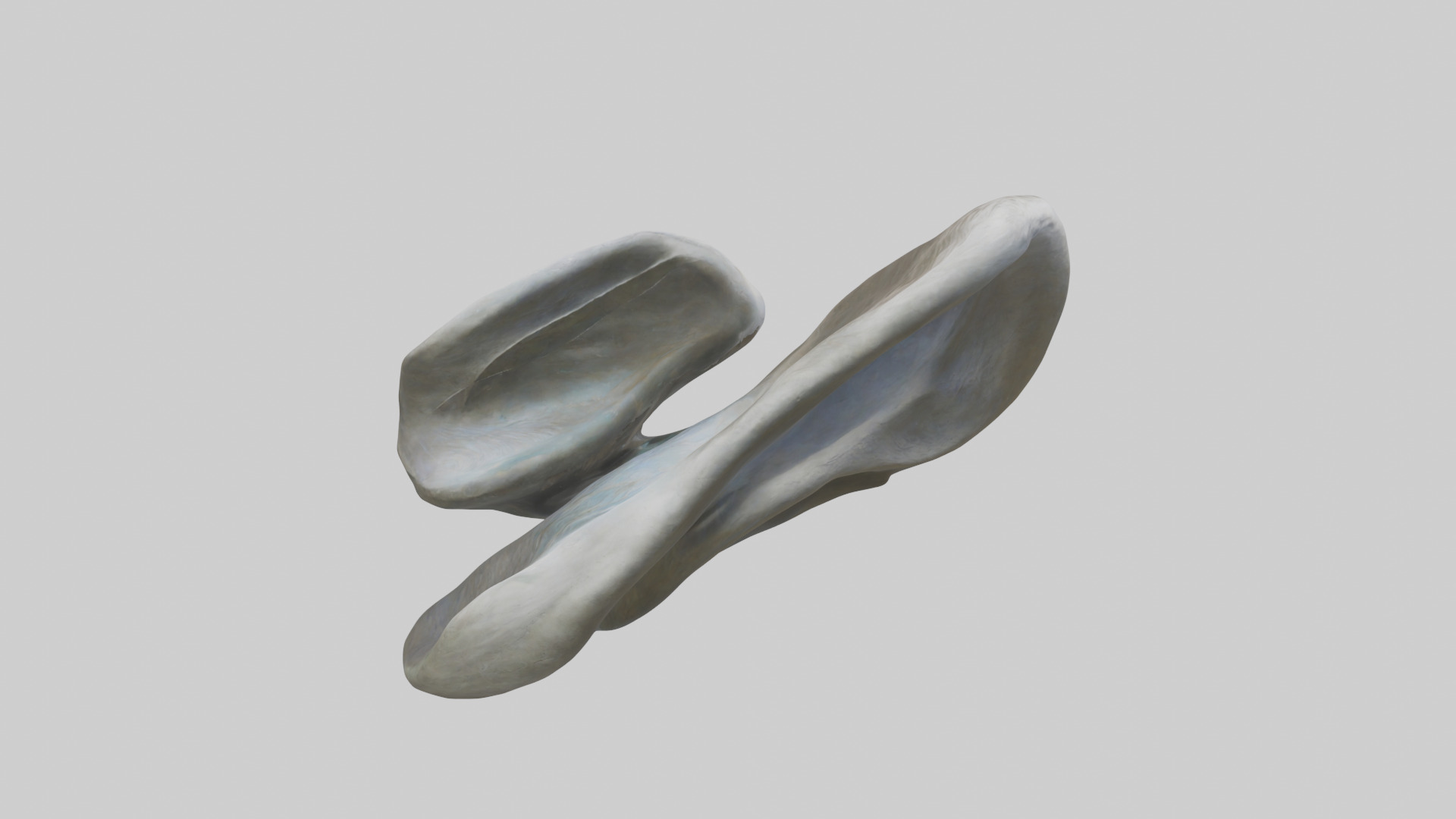 Organic Flow statue model Low-poly 3D model_15