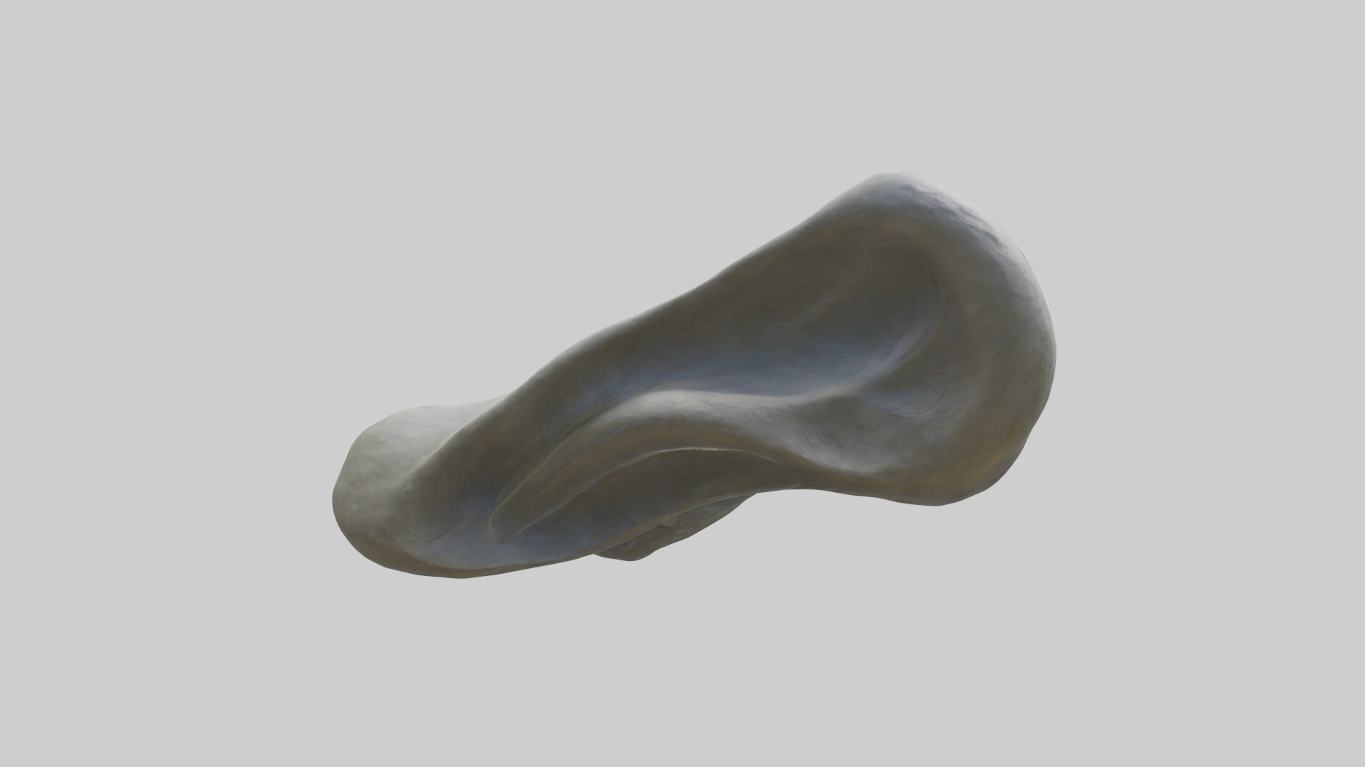 Organic Flow statue model Low-poly 3D model_2