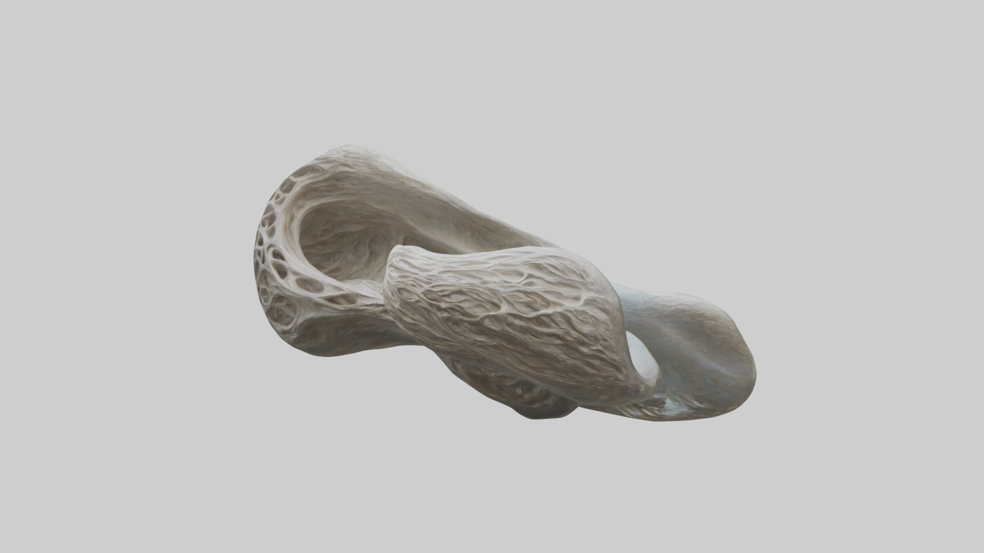 Organic Flow statue model Low-poly 3D model_10