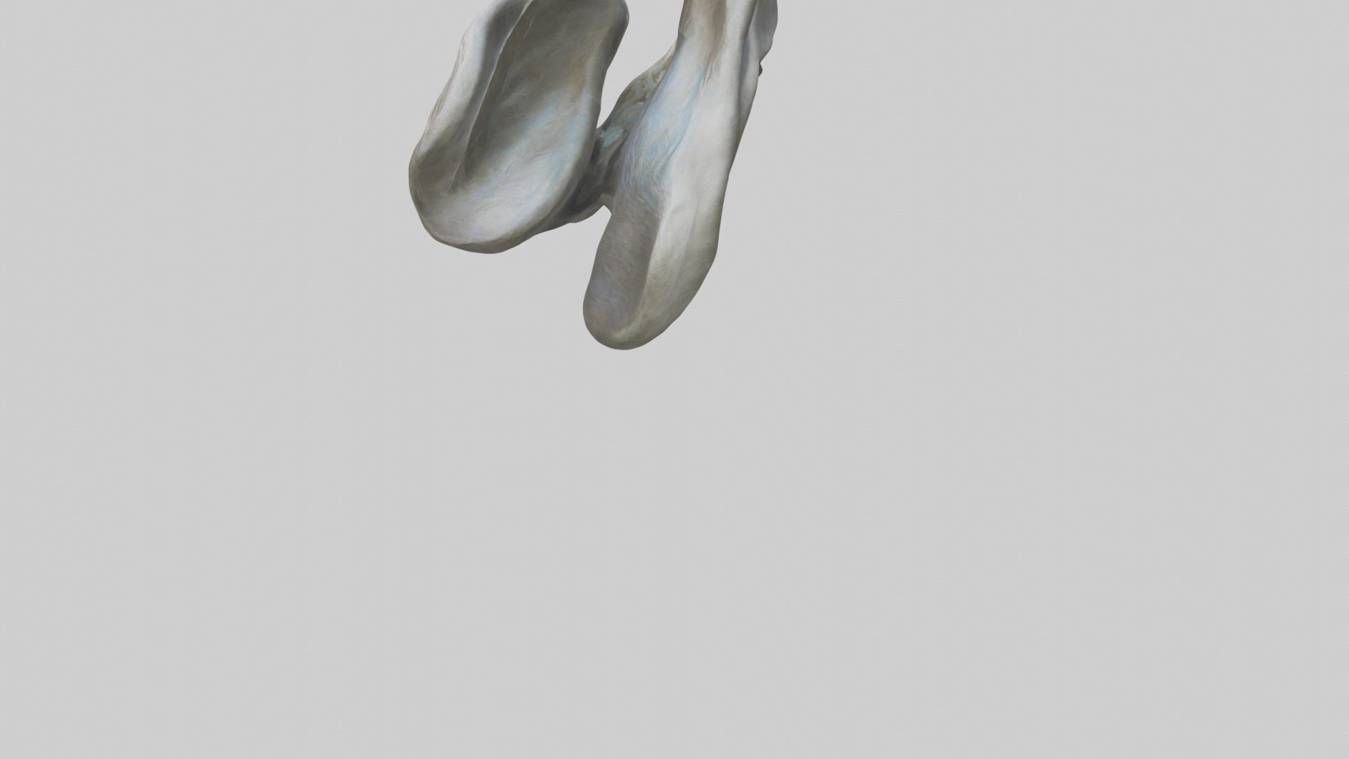 Organic Flow statue model Low-poly 3D model_3