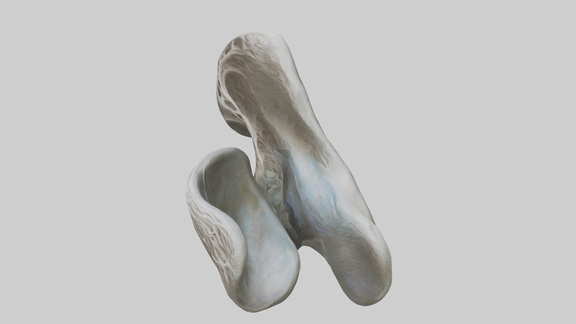 Organic Flow statue model Low-poly 3D model_17