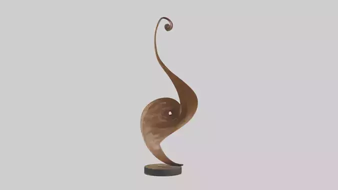 Organic Spiral Leaf Sculpture model