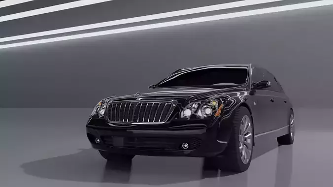 Maybach 62s 2002 classic model 3D model