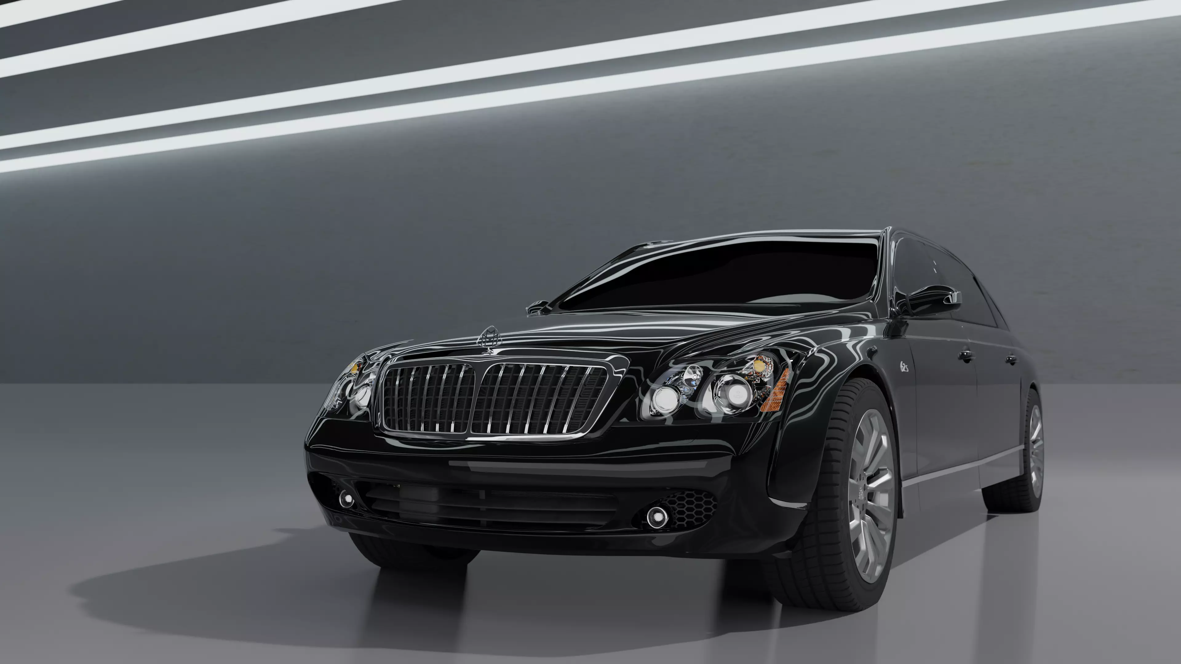 Maybach 62s 2002 classic model 3D model