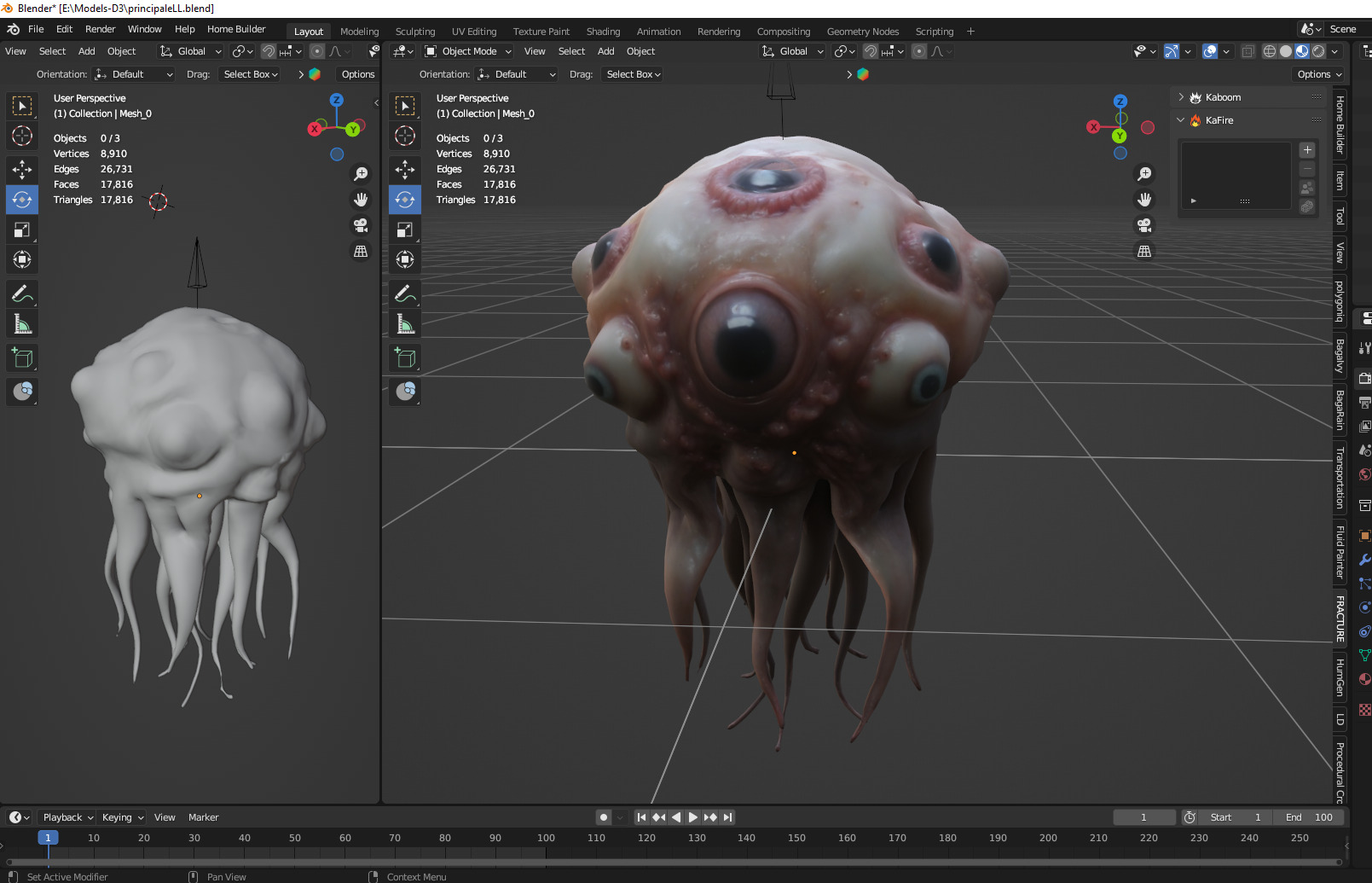 scary creature 02 Low-poly 3D model_2