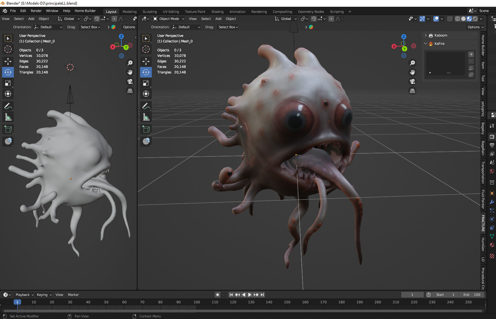 scary creature 03 Low-poly 3D model_2